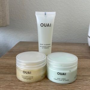 NWT Ouai Travel Size Body Cleanser, Scrub, and Crème